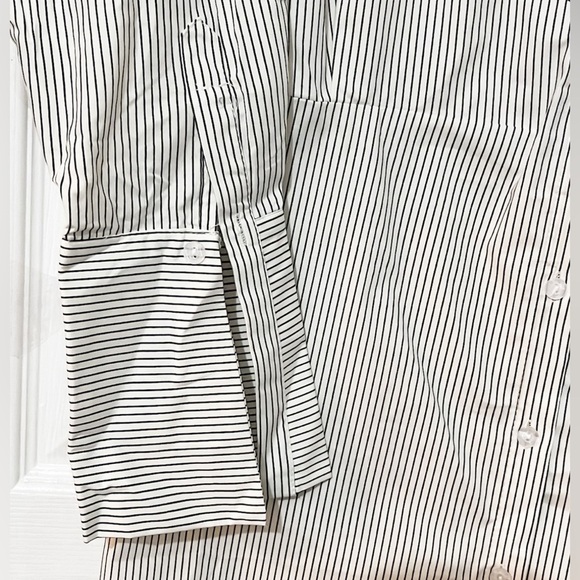 NWT - Commense White Pinstripe Shirt Mini Dress - Size XS - Picture 6 of 8